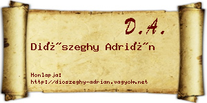 Diószeghy Adrián névjegykártya